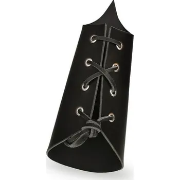 Karnevalový kostým imago Kožený nátepník Veren, s kovovými dírkami, barva černá