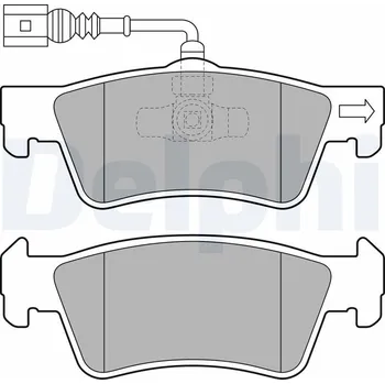 Brzdová destička Sada brzdových destiček, kotoučová brzda DELPHI LP2086
