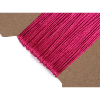 Příze Saténová šňůra Ø1 mm, barva 27 růžová pink