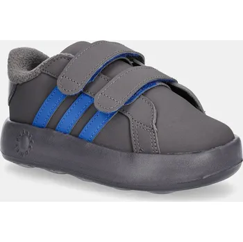 Chlapecká obuv Dětské tenisky adidas GRAND COURT BALOO šedá barva, JR5632 90X, EUR 26
