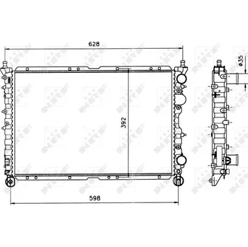 Chladič motoru Chladič, chlazení motoru NRF 58085