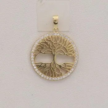 Přívěsek Zlatý přívěsek se zirkony strom života