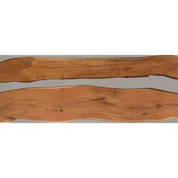 Jídelní stůl Jídelní stůl akácie s epoxidovou pryskyřicí 260x100x76 přírodní lakovaný / epoxidově šedá rovná hrana EPOXY 1