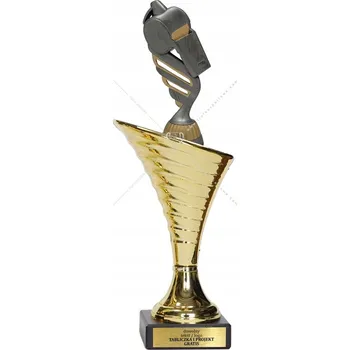 Zlatý pohár soška Fotbal Rozhodčí 34 cm + GRAVÍROVÁNÍ DÁREK