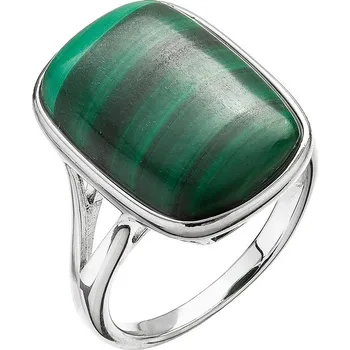 Prsten EVOLUTION GROUP CZ Stříbrný prsten s pravým malachitem - velikost 58 - 15026.3