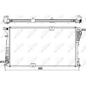 Motor automobilu Chladič, chlazení motoru NRF 53123