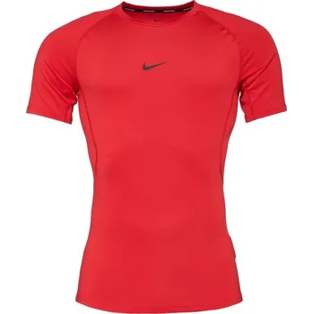 Pánské tréninkové tričko Nike M NP DF TIGHT TOP SS 2XL Červená, Černá