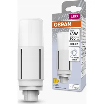 Žárovka OSRAM DULUX LED D18 VT EM, patice G24D, 7,5W, 950lm, 4000K
