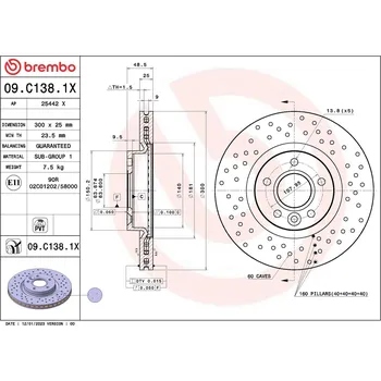 Brzdový kotouč Brzdový kotouč BREMBO 09.C138.1X