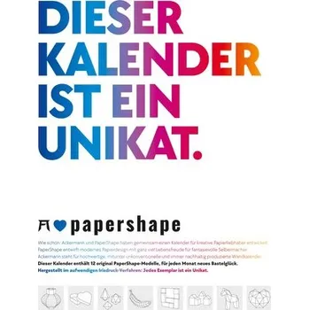 PaperShape - Dieser Kalender ist ein Unikat - Immerwährender Kalender - Baron, Anastasia