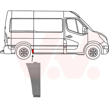 Blatník karosérie Boční stěna VAN WEZEL 3396142