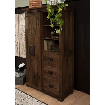 Šatní skříň Šatní skříň Mango 100x45x175 hnědá lakovaná IRON