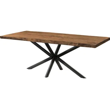 Jídelní stůl Jídelní stůl palisandr 240x100x76 přírodní mořený / křížový rám antracit matný METALL 5