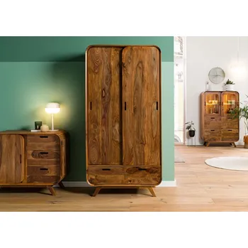 Šatní skříň Šatní skříň Palisandr 90x45x180 světle hnědá lakovaná MAILAND