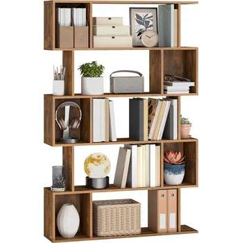 Knihovna Regál Vasagle 90 cm x 159 cm x 24 cm, hnědý dub