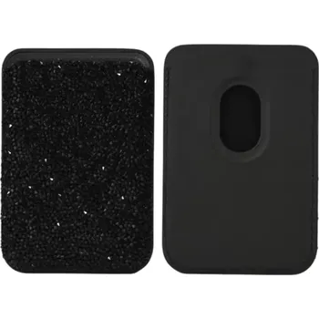 Peněženka MagSafe magnetická kožená třpytivá peněženka s kamínky Barva: Černá