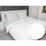 Hřejivé ložní povlečení Minky 3D puntíky MKP-033 Sněhově bílé Jednolůžko 140x200 a 70x90 cm