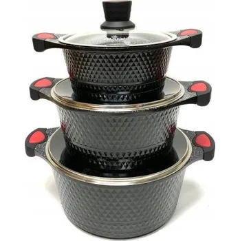 Sada nádobí Sada hrnců 6 ks mramorovaných Edel Hoff EH-7961 na indukci