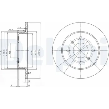 Brzdový kotouč Brzdový kotouč DELPHI BG2633