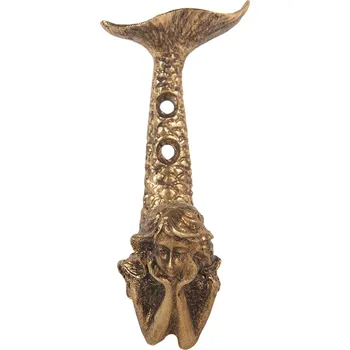 Věšák Clayre & Eef - Nástěnný kovový háček MERMAID 6Y5889