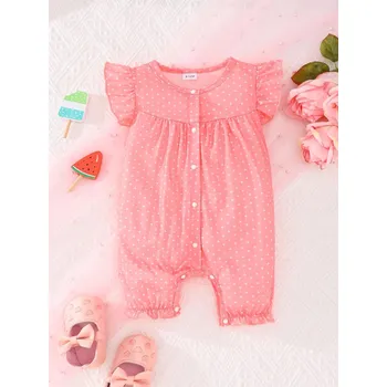 Kojenecký overall Letní bavlněný overal pro miminka Velikost: 3-6M, Barva (Varianta): Pinkish Pink