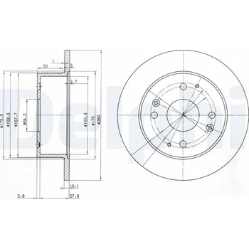 Brzdový kotouč Brzdový kotouč DELPHI BG3677