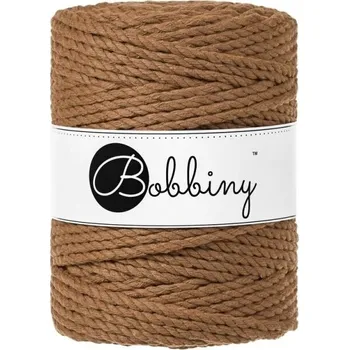 Příze Bobbiny 3PLY Macramé Rope 5 mm 100 m Caramel Šňůra