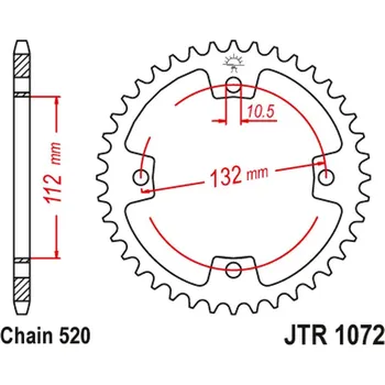 Auto-moto JT rozeta 4485 38 (448538) KYMCO KXR, KXU, MAXXER, MXU 250/300 02-15 (řetěz 520) (JT rozeta 4485 38 (448538) KYMCO KXR, KXU, MAXXER, MXU 250/300 02-15 (řetěz 520))