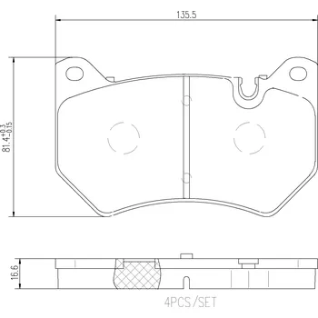 Brzdová destička Sada brzdových destiček, kotoučová brzda BREMBO P 85 177