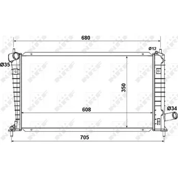 Chladič motoru Chladič, chlazení motoru NRF 53189