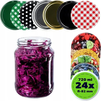 Sklenice ZAVAŘOVACÍ SKLENICE 720ml SKLENICE ŠROUBOVACÍ VÍČKA FI82 ZAVAŘENINY ks