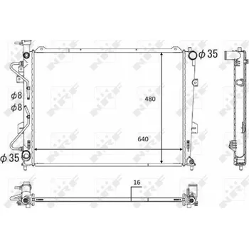 Chladič motoru Chladič, chlazení motoru NRF 58554