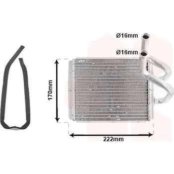 Výměník tepla Výměník tepla, vnitřní vytápění VAN WEZEL 83006170