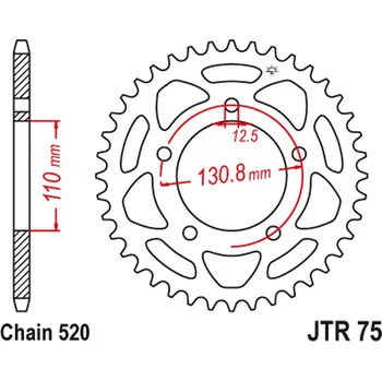 Auto-moto JT rozeta 4586 43 BMW S 1000 RR 09-20 (458643JT) (řetěz520) konverze (JT rozeta 4586 43 BMW S 1000 RR 09-20 (458643JT) (řetěz520) konverze)