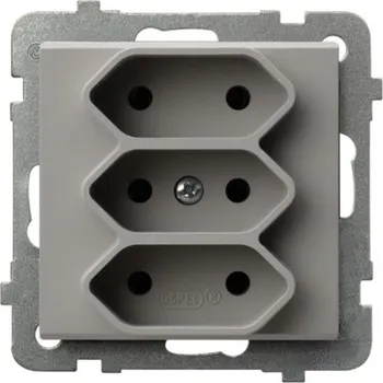 Elektrická zásuvka Trojitá zásuvka EURO Ospel Sonata Kašmír GP-3R/m/82