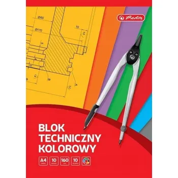 Blok Barevný technický blok A4, 10 listů, Herlitz, 160 g/m²