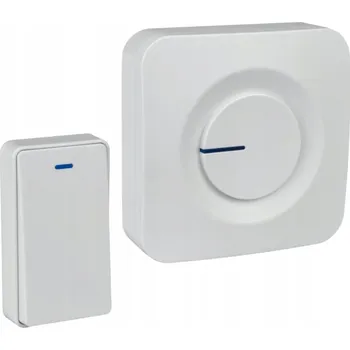 Domovní zvonek Kinetický bezdrátový zvonek, přijímač AC 230 V, bílý, LUMIO