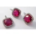 Krásná stříbrná souprava se syntetickým…