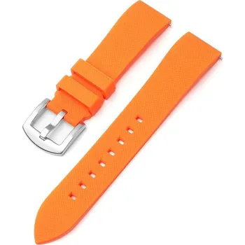 Řemínek na hodinky Silikonový řemínek Ricardo Fermo, oranžový V2 - 22 mm