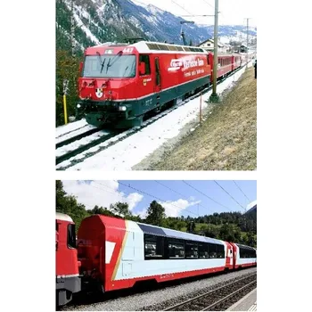 Modelová železnice KATO K10-2026 N Glacier Express GE 4/4 III plus 2 osobní vozy RIB