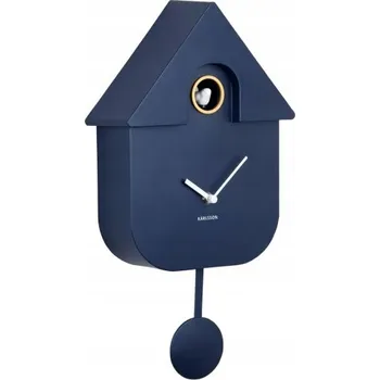 Hodiny Nástěnné hodiny tmavě modré s kukačkou do obýváku a kuchyně MODERN CUCKOO