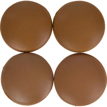 Podložka pod nábytek SECURITY | Samolepicí silikonové podložky proti nárazu dveří | 4 ks | kulaté | hnědé | Ø 4 cm Dedra