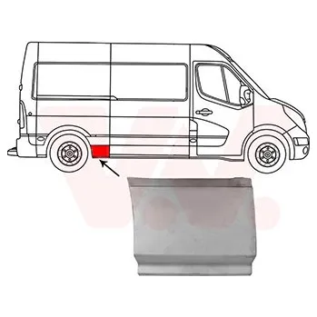 Blatník karosérie Boční stěna VAN WEZEL 4399142