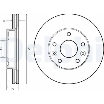 Brzdový kotouč Brzdový kotouč DELPHI BG4455