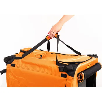 přepravka pro zvíře Přepravní boxy na míru, výroba na zakázku, oranžová délka-šířka-výška boxu: S 51x36x36cm až 59x41x41cm