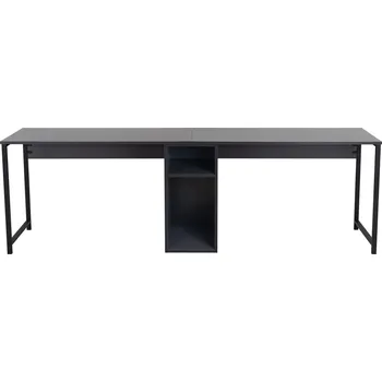 Psací stůl Dvojitý psací stůl Twin Study Desk 240x60 cm, antracit/černý, LTD