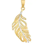 Zlatý přívěsek Pluma ze žlutého a bílého zlata FNN21583PGYW