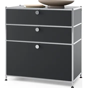 Komoda 685215 - Tchibo - Kovová komoda »Cn3« se 3 zásuvkami - barva: černá