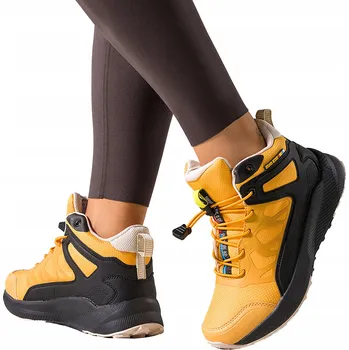 Dámské tenisky Žluté Dámské TREKOVÉ Boty SPORTOVNÍ Pohodlné ELASTICKÉ TKANIČKY vel. 41