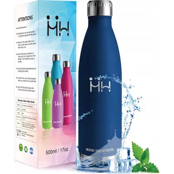 Butelka Termiczna 500ml Turystyczny Szczelny Ocelová BPA FREE Modrá